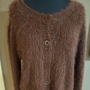 Cozy Brown Button-Up Zara Women’s Sweater